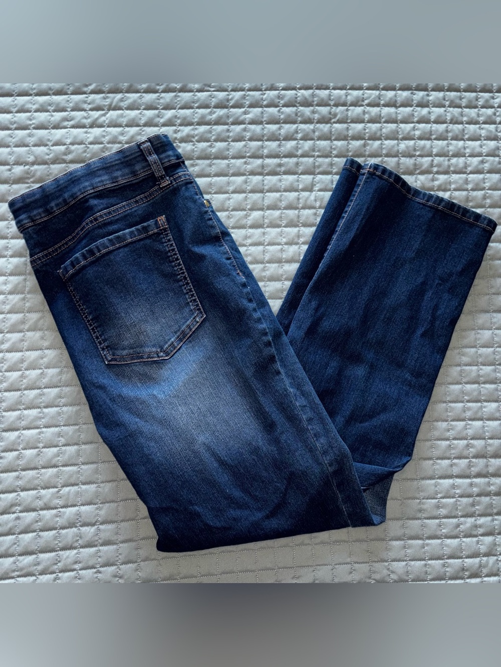 Kim Rogers Womens Jeans Size 16S Blue Denim Straight Leg High Rise Stretch 35X29